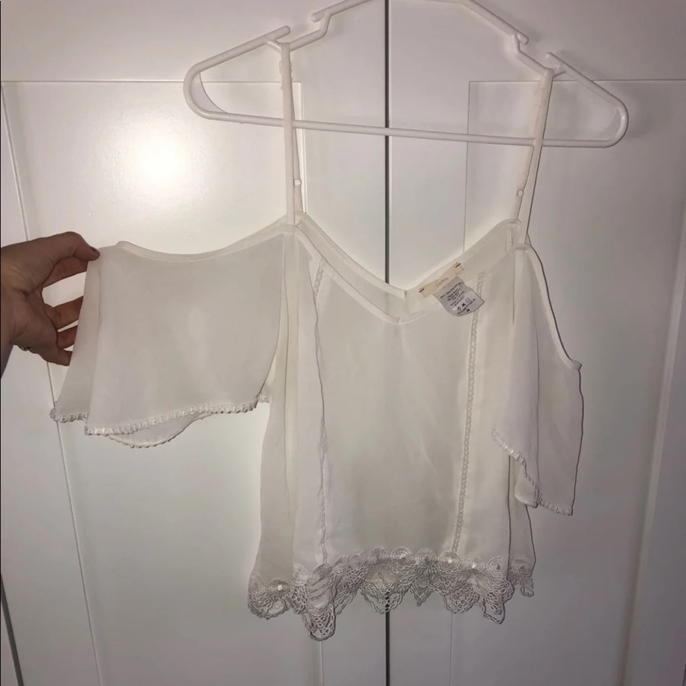 Off shoulder lace blouse